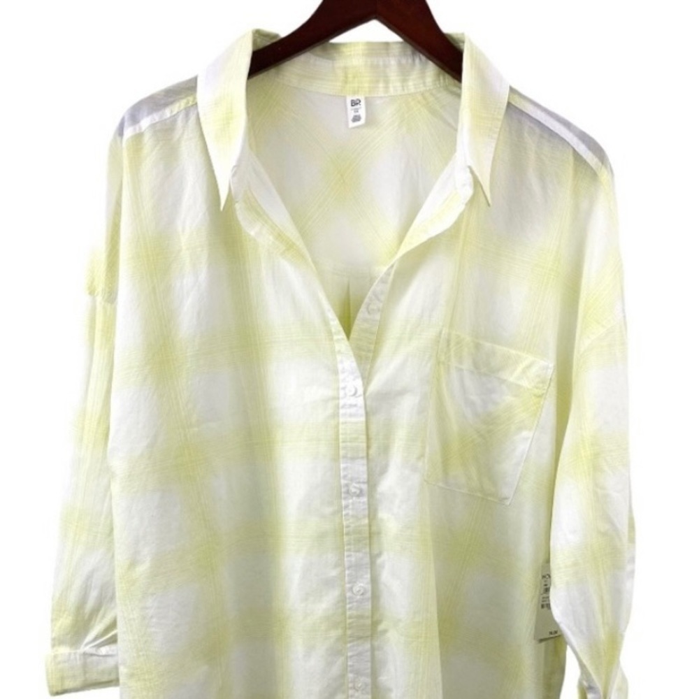 𝅺nwt BP Summer Plaid Short white windowpane 1X